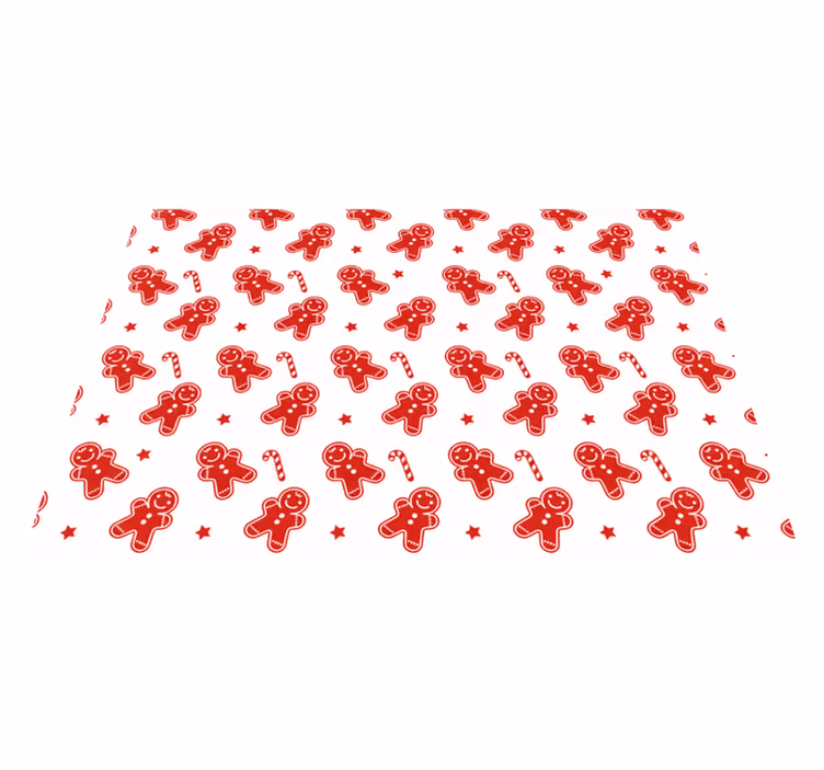 Tapis vinyle rouge gâteaux de noël - TenStickers