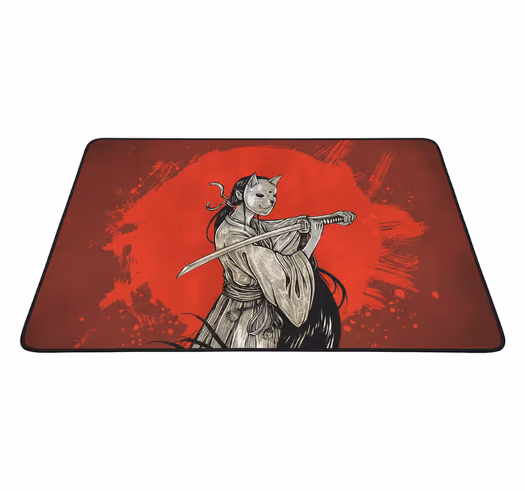 Tapis vinyle rouge panneau animé - TenStickers