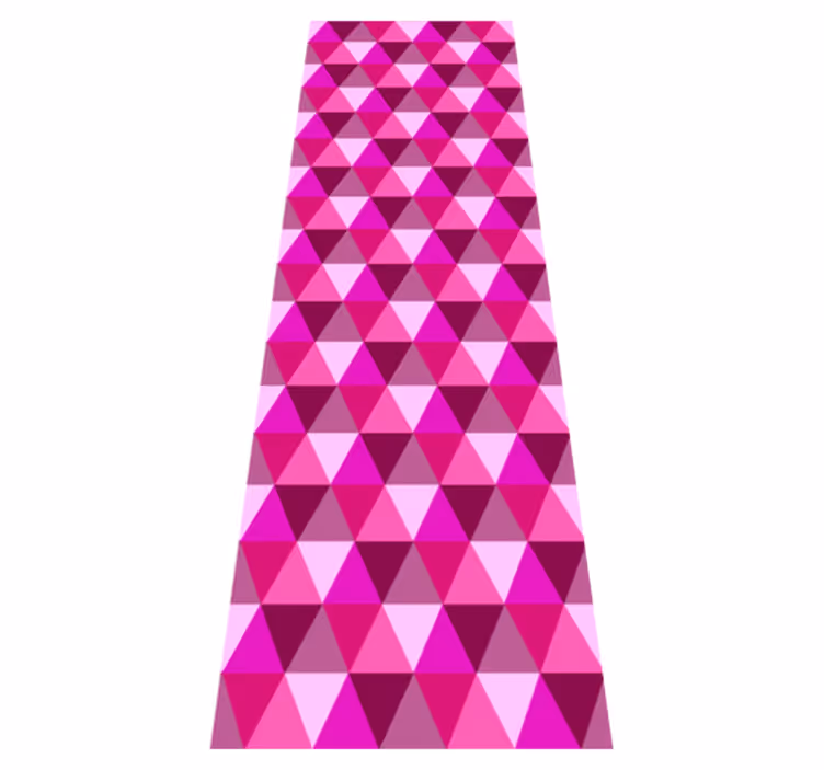Tapis vinyle rose géométrique fuchsia - TenStickers