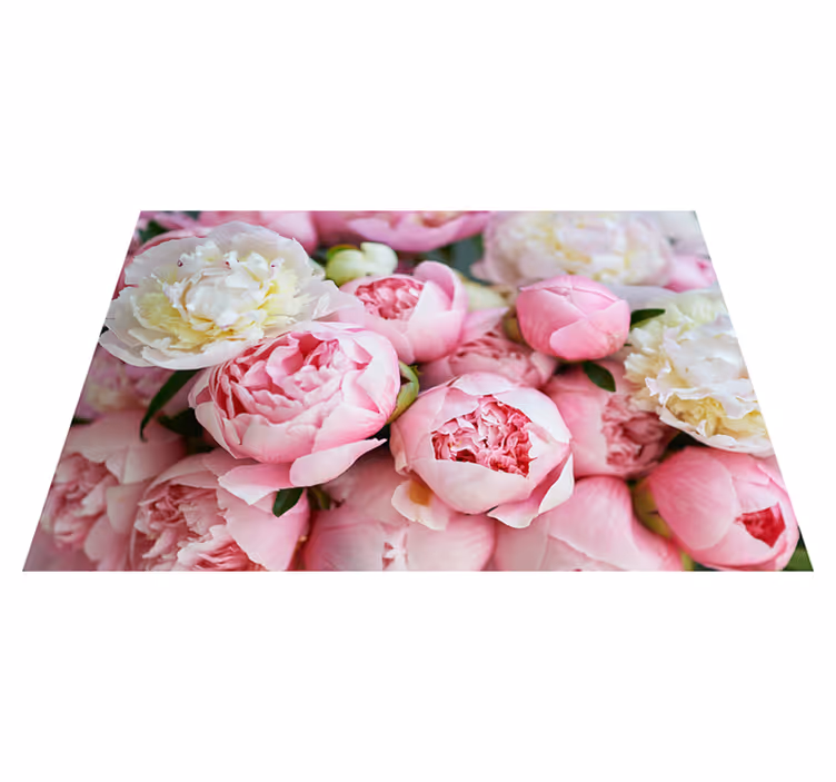 Tapis vinyle rose bouquet de roses roses - TenStickers