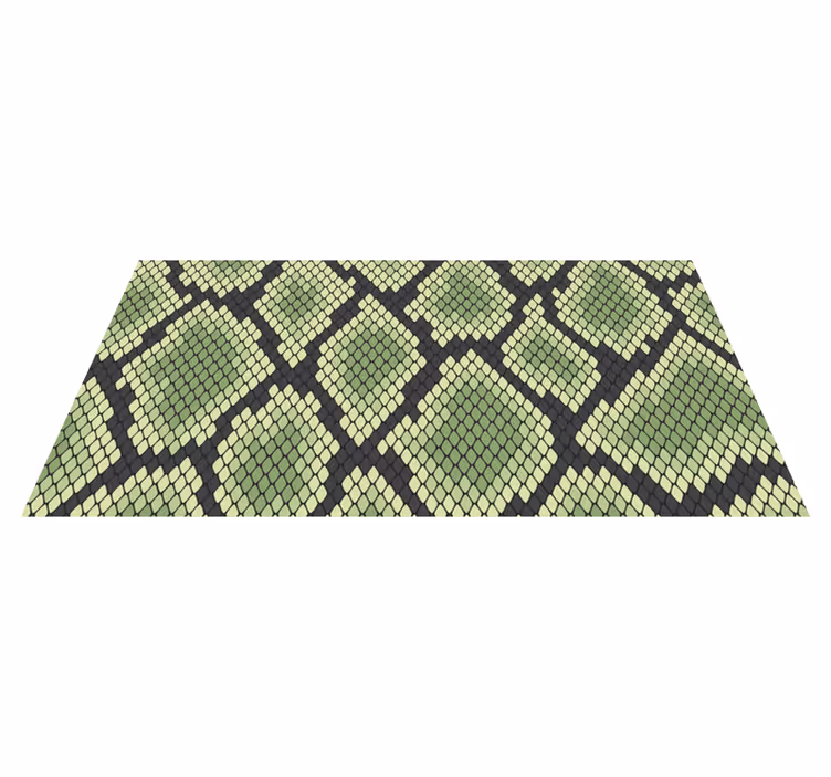 Tapis vinyle animal peau de serpent verte - TenStickers