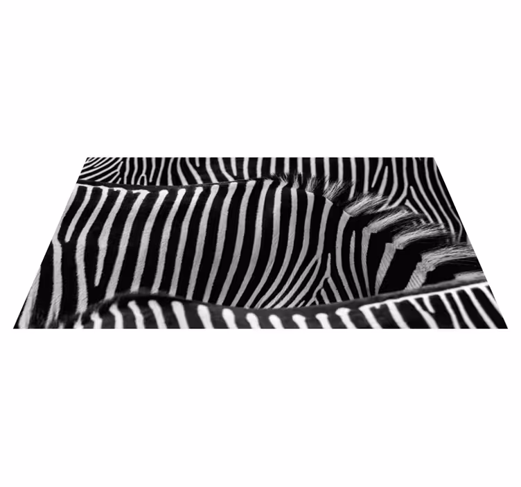 Tapis vinyle animal print motif rayures zébrées - TenStickers