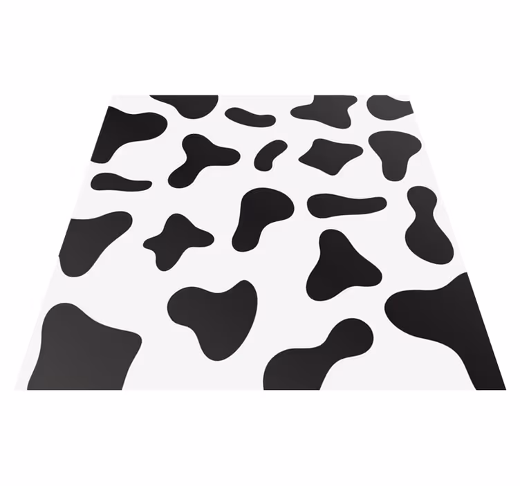 Tapis vinyle animal peau de vache contrasté - TenStickers