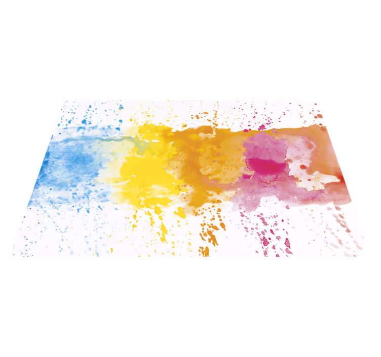 Tapis vinyle éclaboussures peinture colorée - TenStickers
