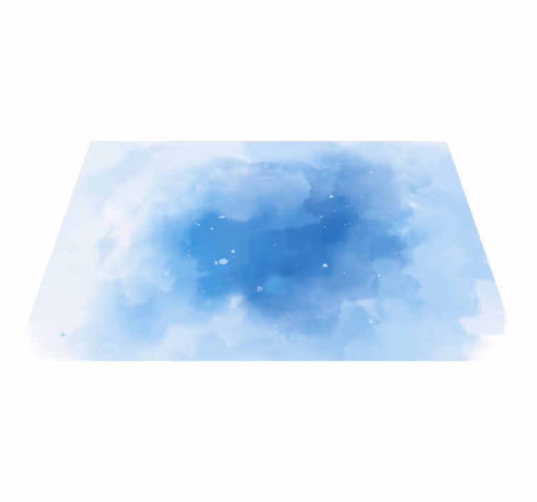 Tapis vinyle minimaliste effet aquarelle bleu - TenStickers