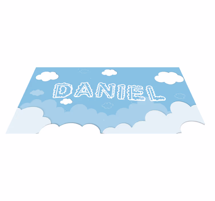 Tapis vinyle chambre personnalisation ciel nuageux - TenStickers