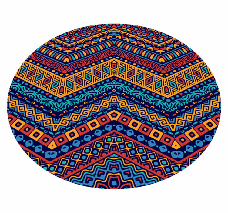 Tapis vinyle éthnique motif circulaire éthnique - TenStickers