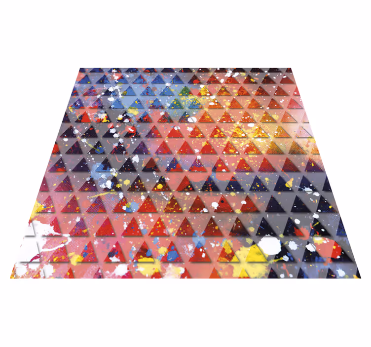 Tapis vinyle géométrique résumé Mosaïque Triangulaire - TenStickers