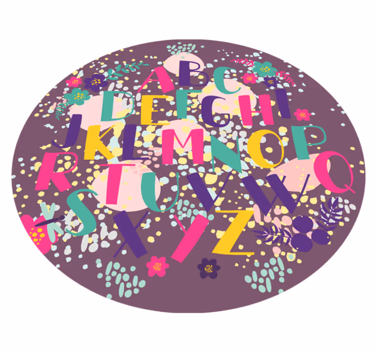 Tapis vinyle alphabet disque éducatif alphabétique - TenStickers
