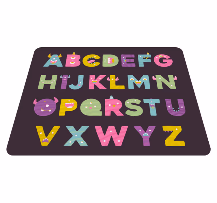 Tapis vinyle chambre alphabet Educational Design - TenStickers