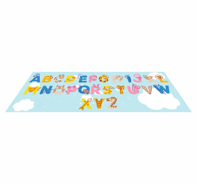 Tapis vinyle chambre alphabet Educational Design - TenStickers