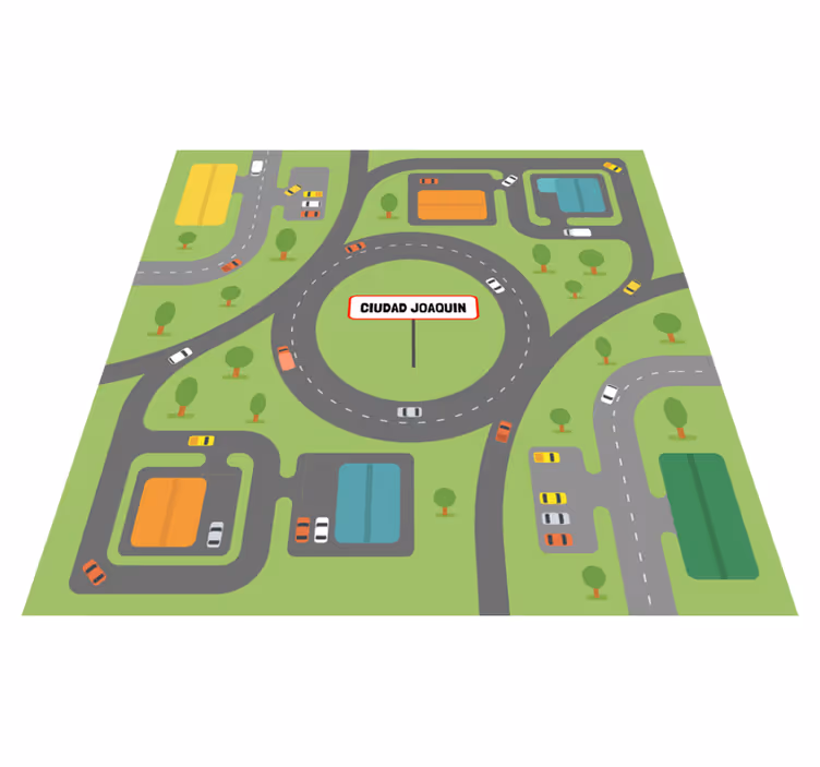 Tapis vinyle personnalisé scène urbaine personnalisée - TenStickers