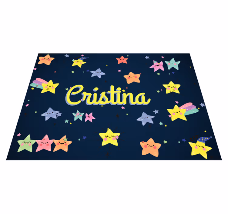 Tapis vinyle personnalisé étoile sur mesure - TenStickers