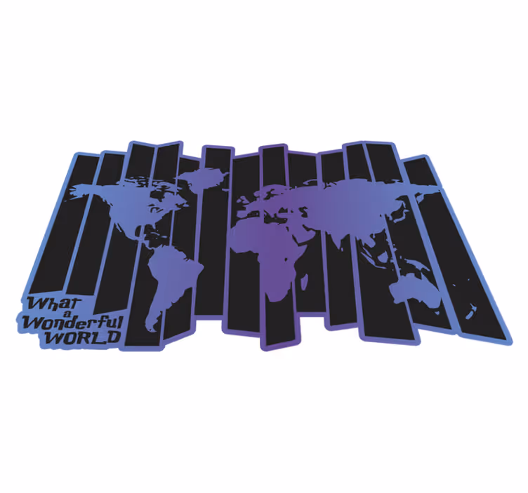 Tapis vinyle carte du monde monde merveilleux - TenStickers