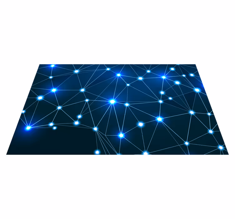 Tapis vinyle géométrique nœuds connectés - TenStickers