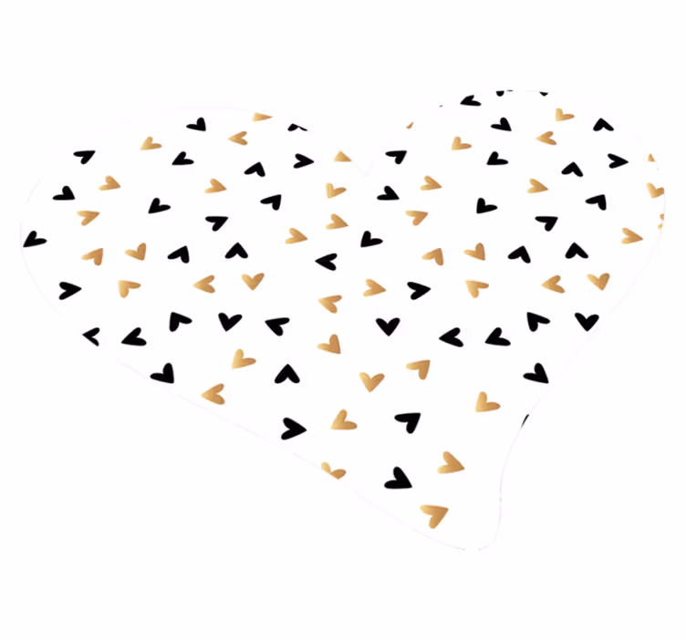 Tapis vinyle géométrique motif de dispersion de coeur - TenStickers