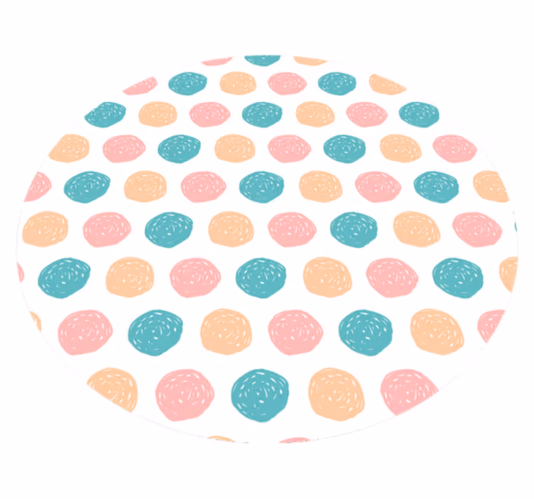 Tapis vinyle géométrique à motif circulaire - TenStickers