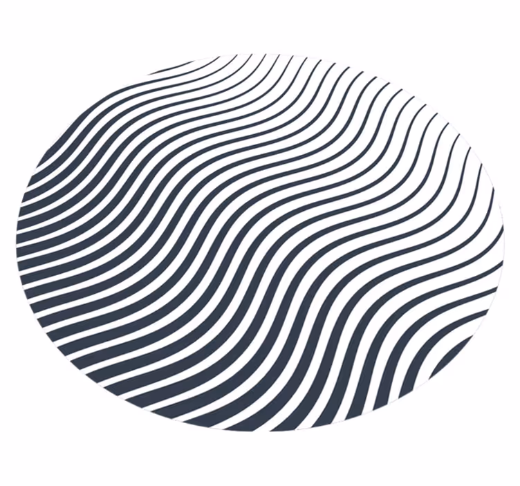 Tapis vinyle rayures ondes optiques - TenStickers