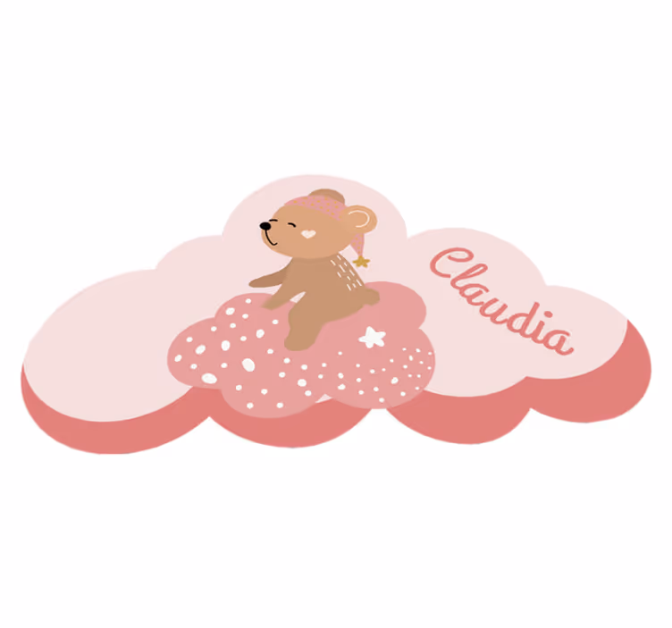 Tapis vinyle personnalisé nuage personnalisable - TenStickers