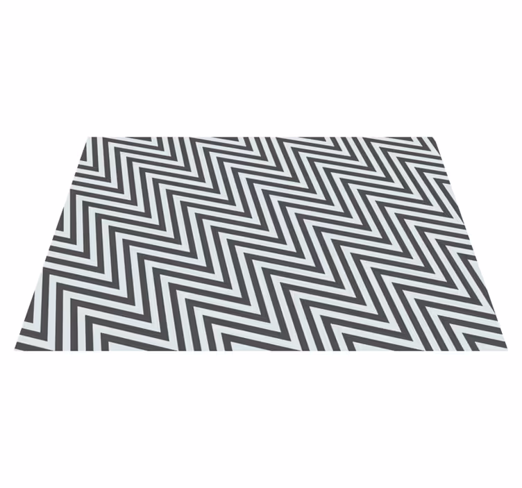 Tapis vinyle rayures zigzag géométrique - TenStickers