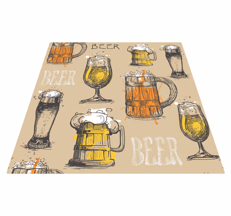 Tapis vinyle citation illustrations de boissons - TenStickers