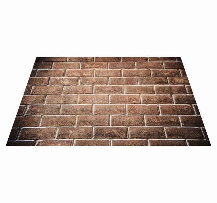 Tapis vinyle salon illusion de brique - TenStickers