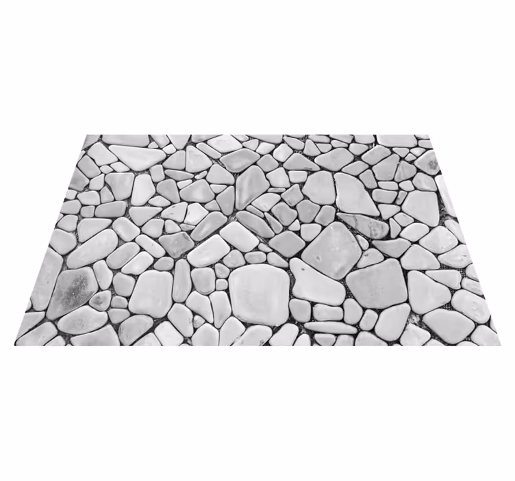 Tapis vinyle pierre conception de galets - TenStickers