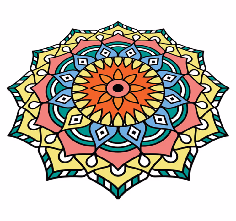 Tapis vinyle mandala inspiré des mandalas - TenStickers