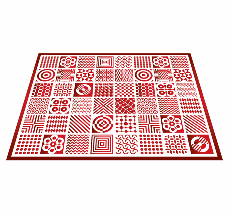 Tapis vinyle géométrique patchwork - TenStickers