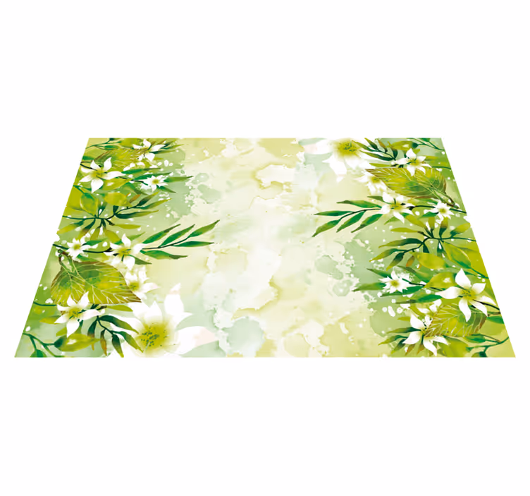 Tapis vinyle fleurs et plantes verdure botanique - TenStickers