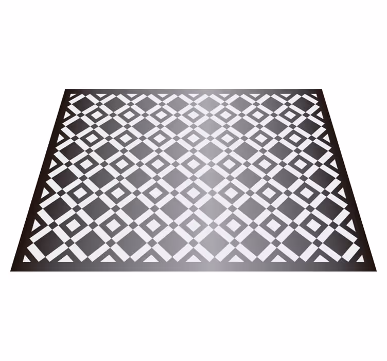 Tapis vinyle salon diamants géométriques - TenStickers