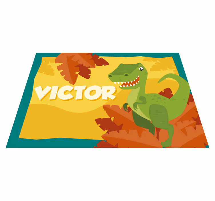 Tapis vinyle personnalisé dinosaure - TenStickers