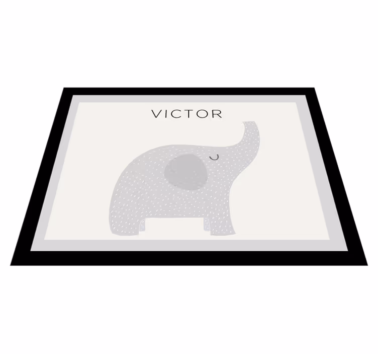 Tapis vinyle personnalisé éléphant sur mesure - TenStickers