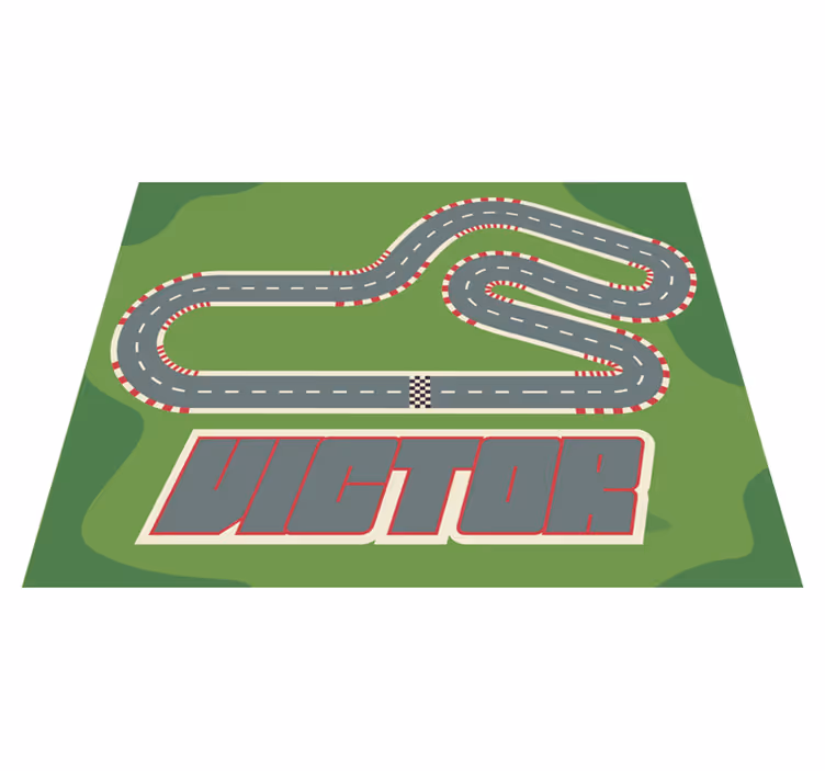 Tapis vinyle personnalisé chemin de roulement sur mesure - TenStickers