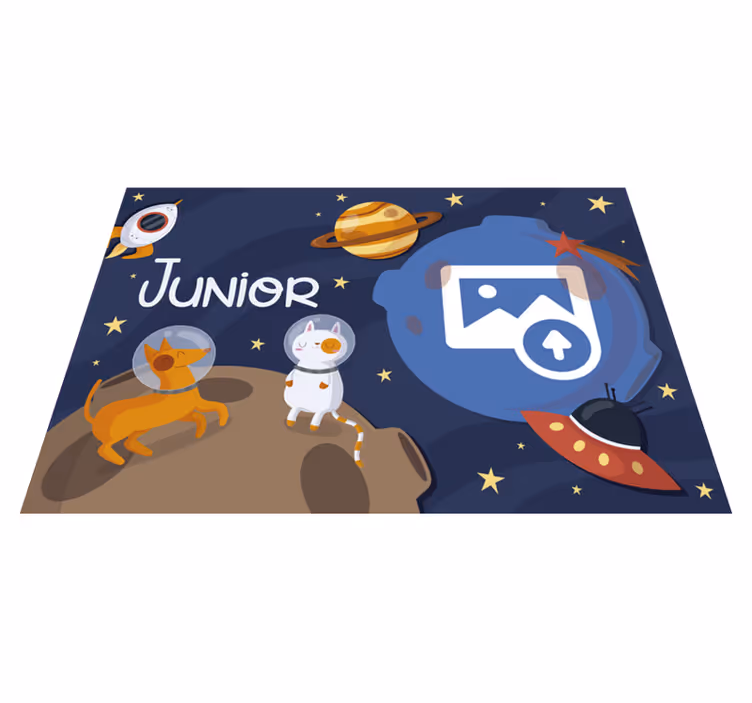 Tapis vinyle personnalisé thème de l'espace - TenStickers