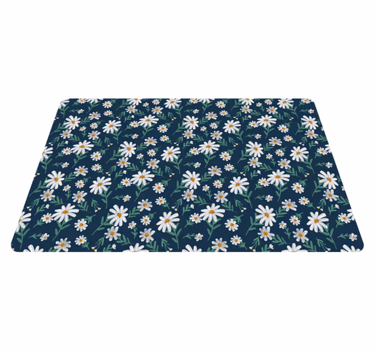 Tapis vinyle fleurs et plantes surface à motif marguerite - TenStickers