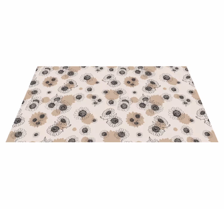 Tapis vinyle fleurs et plantes motif de surface florale - TenStickers