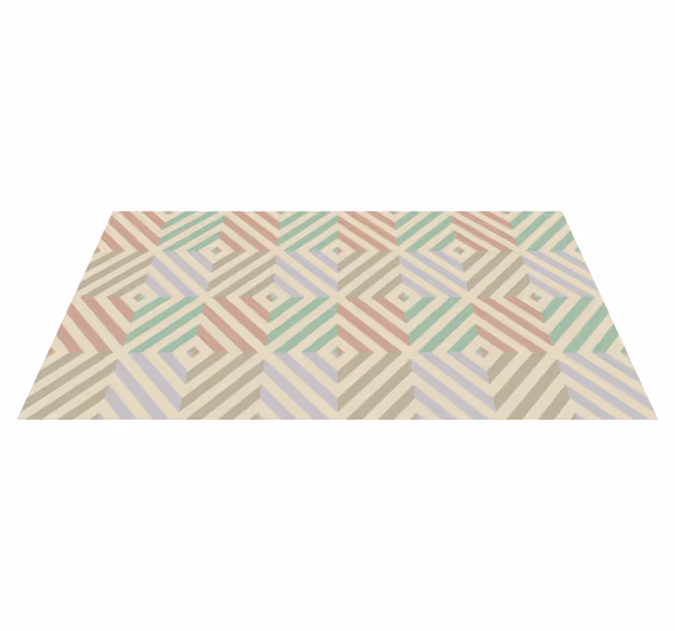 Tapis vinyle salon géométrique formes abstraites - TenStickers