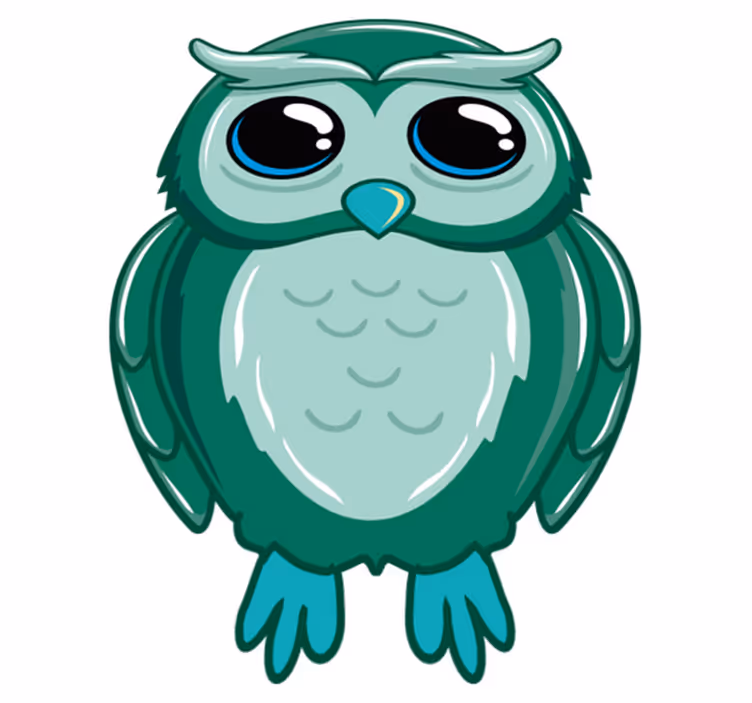 Tapis vinyle pour enfants illustration hibou cartoon - TenStickers