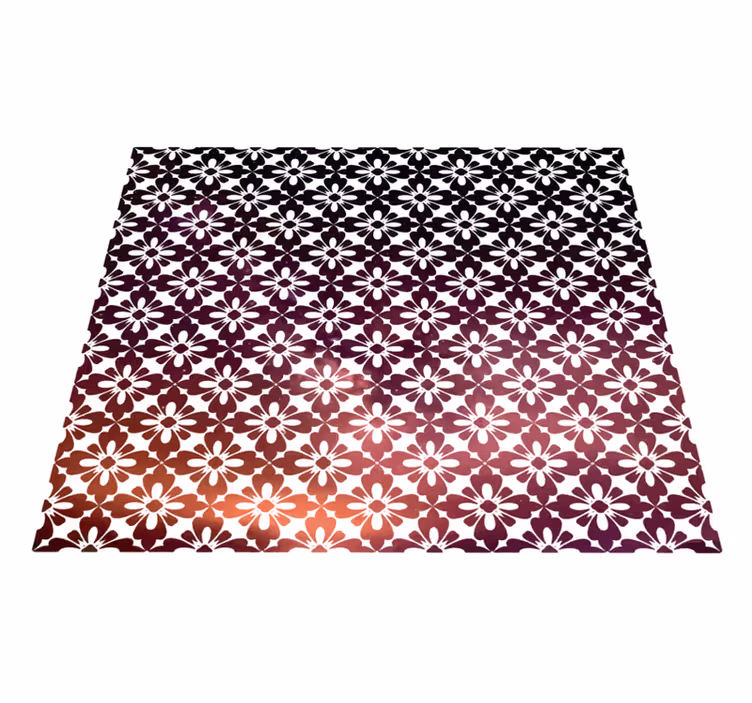 Tapis vinyle fleurs et plantes ombre florale - TenStickers
