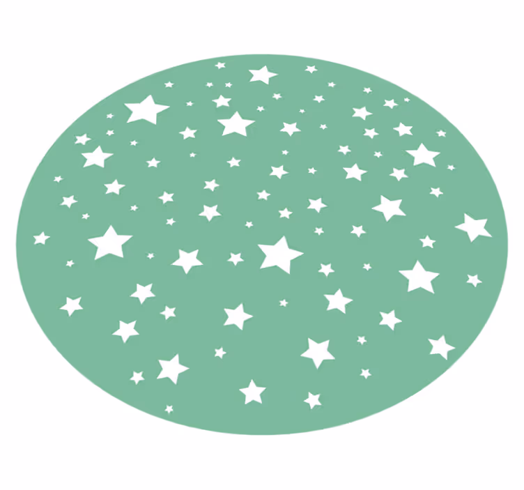 Tapis vinyle étoiles vertes pour enfants - TenStickers
