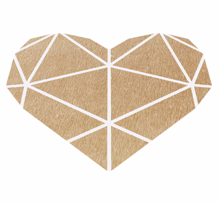 Tapis vinyle moderne forme de coeur géométrique - TenStickers