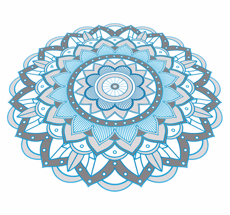Tapis vinyle mandala complexe - TenStickers
