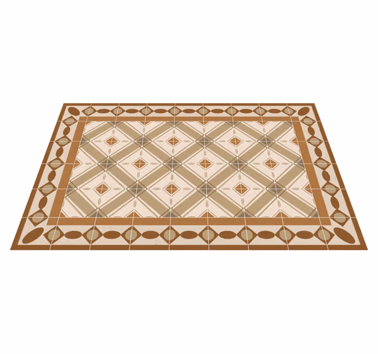 Tapis vinyle carreaux de ciment motif inspiré du carrelage - TenStickers