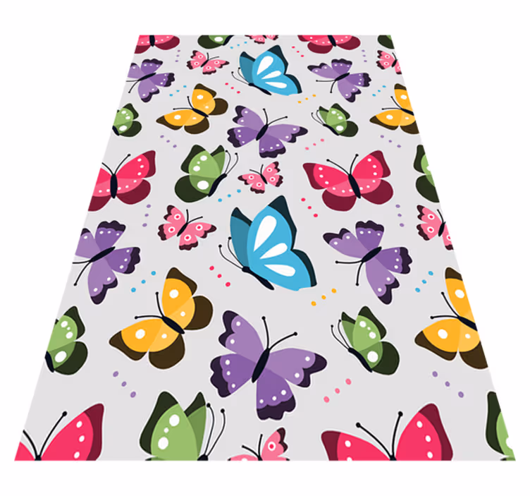 Tapis vinyle animal ensemble papillon - TenStickers