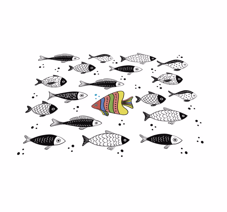 Tapis vinyle animal motif de poisson - TenStickers