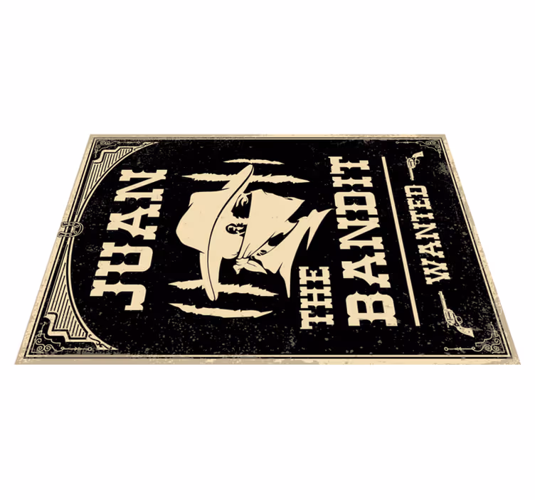 Tapis vinyle personnalisé thème des bandits occidentaux - TenStickers