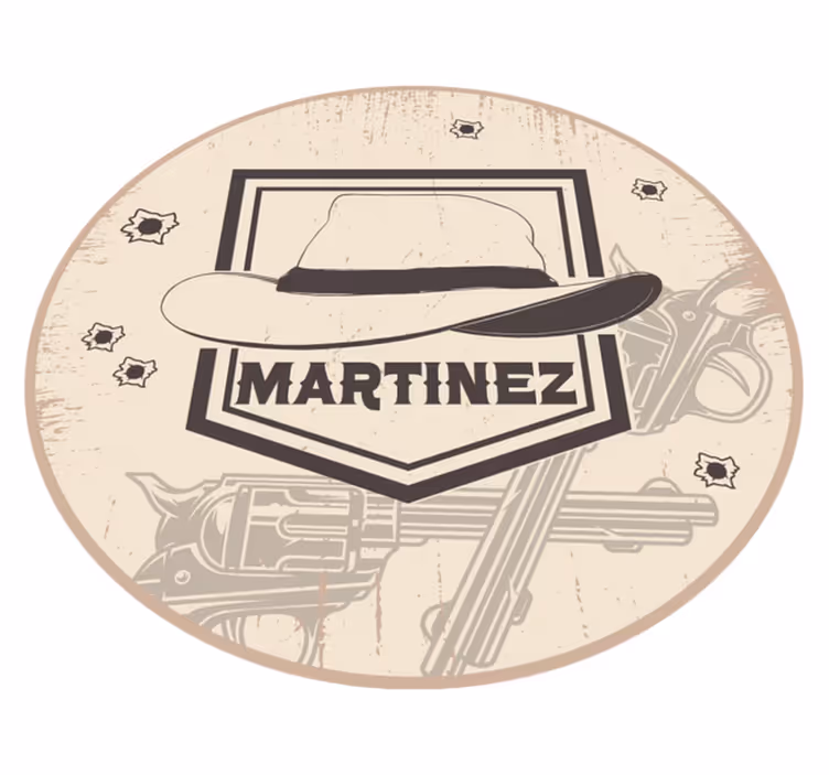 Tapis vinyle personnalisé western personnalisable - TenStickers