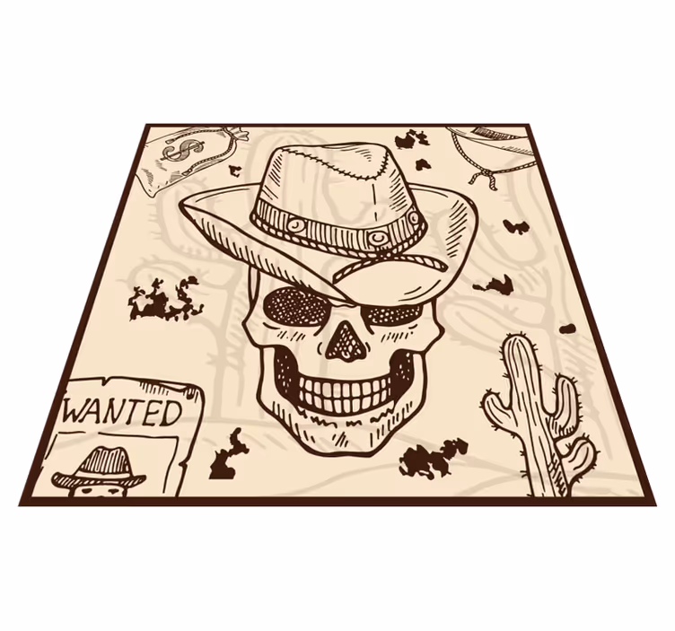Tapis vinyle ado illustration sur le thème occidental - TenStickers