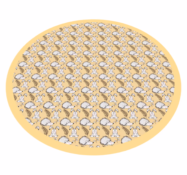 Tapis vinyle animal Lapins et hérissons - TenStickers